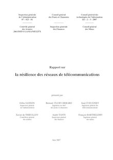 Rapport sur la résilience des réseaux de télécommunications