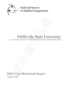 NSSE08 Multi-Year Benchmark Report (NSSEville State)
