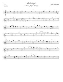 Partition Tenor1 viole de gambe, octave aigu clef, Selected travaux par John Dowland