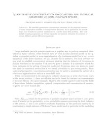 QUANTITATIVE CONCENTRATION INEQUALITIES FOR EMPIRICAL MEASURES ON NON COMPACT SPACES