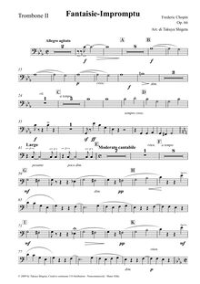 Partition Trombone 2, Fantaisie-impromptu, C? minor, Chopin, Frédéric