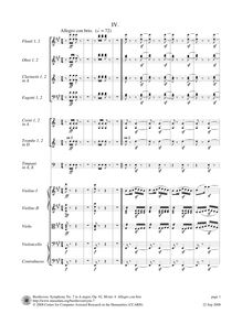 Partition I, Allegro con brio, Symphony No.7, A major, Beethoven, Ludwig van par Ludwig van Beethoven