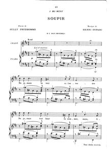 Partition complète (B minor: medium voix), Soupir, D minor