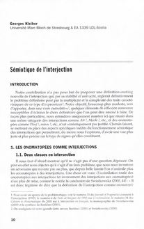 Sémiotique de l interjection - article ; n°161 ; vol.40, pg 10-23