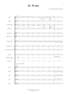 Partition , Waltz,  pour orchestre, B flat, Robertson, Ernest John