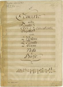 Partition parties complètes, Concerto a tre, C major. Alternative version in D major par Johann Friedrich Reichardt