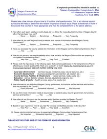Public Questionnaire & Comment Form REVISED 5-2-08 