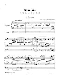 Partition Monologe Op.63, Heft 3 (Nos.9-12), Monologe - 12 Stücke für Orgel, Op.63