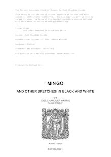 Mingo - And Other Sketches in Black and White