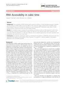 RNA Accessibility in cubic time