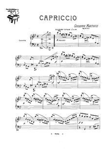Partition No.1 Capriccio, Capriccio e Serenata, Op.57, Martucci, Giuseppe
