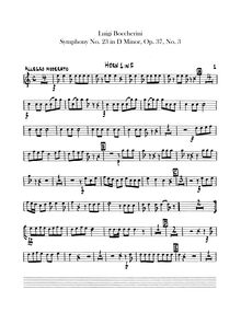 Partition cor 1, 2 (F), 4 Symphonies, G.515-518 (Op.37), 1. C major2. D major3. D minor4. A major