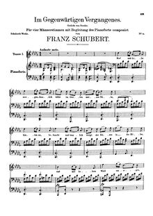 Partition voix + partition de piano, Im Gegenwärtigen Vergangenes, D.710