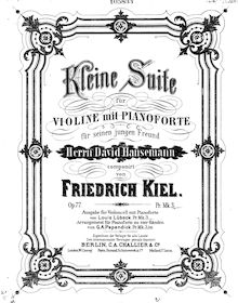 Partition de piano, Kleine , Little Suite for Violin and Piano