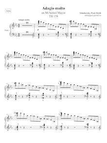 Partition harpe, Adagio molto, E♭ major, Tchaikovsky, Pyotr