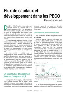 Flux de capitaux et développement dans les PECO
