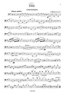 Partition violoncelle, corde Trio, Op.19, E minor, Ehrhardt, Andreas