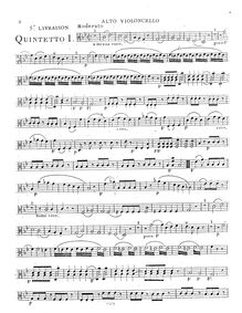 Partition Alto violoncelle (alternate pour violoncelle 1), 4 corde quintettes