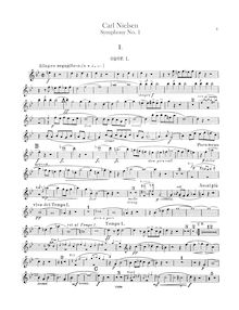 Partition hautbois 1, 2, Symphony No.1, Op.7, G minor, Nielsen, Carl
