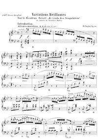 Partition complète, Variations brillantes, B♭ major, Chopin, Frédéric par Frédéric Chopin