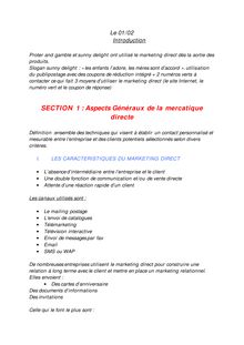 Cours marketing direct