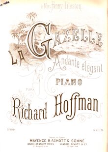 Partition complète, La Gazelle, Andante Elegant, Hoffman, Richard