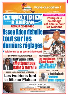 Le Quotidien d’Abidjan n°4012 - du mardi 15 juin 2021