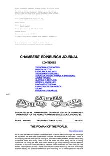 Chambers s Edinburgh Journal, No. 459 - Volume 18, New Series, October 16, 1852