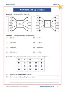 Grade 5 Maths Test: Mixed Skills Practice 4