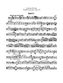 Partition basson 1, 2, violon Concerto, Koncert pro housle a orchestr