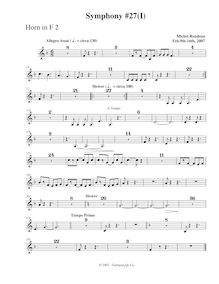 Partition cor 2, Symphony No.27, B-flat major, Rondeau, Michel