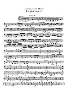 Partition violons I, II, Joseph / Joseph und seine Brüder, Opéra biblique en trois actes