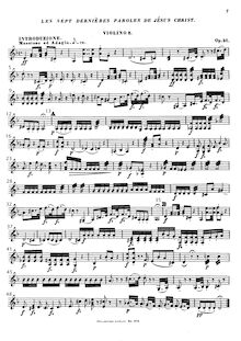 Partition violon 2, 7 corde quatuors, Op. 51  Seven dernier Words of Christ 