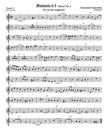 Partition ténor viole de gambe 3, octave aigu clef, Fantasia pour 5 violes de gambe, RC 71