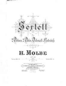 Partition viole de gambe I, Sextet pour cordes, D major, Molbe, Heinrich
