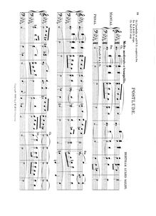 Partition complète, Postlude, D♭ major, Luard-Selby, Bertram