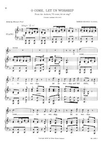 Partition complète, O Come, Let Us Sing unto pour Lord (Chandos Anthem No.8) par George Frideric Handel