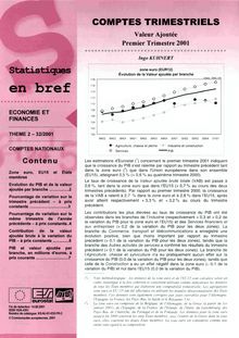 32/01 STATISTIQUES EN BREF - ECONOMIE ET FINANCES