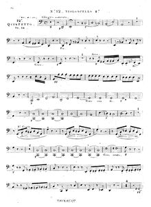 Partition violoncelle 2, corde quintette No.12, Op.34, Onslow, Georges