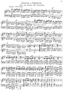 Partition de piano, Scherzo a Capriccio, Mendelssohn, Felix