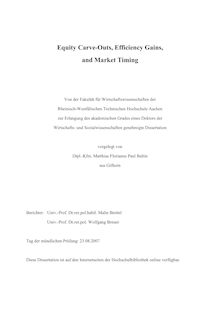 Equity carve-outs, efficiency gains, and market timing [Elektronische Ressource] / vorgelegt von Matthias Florianus Paul Baltin
