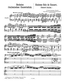 Partition de piano, Solo de Concert No.6, F major, Demersseman, Jules