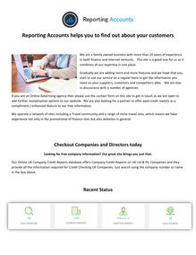 Reporting Accounts helps you to find out about your customers