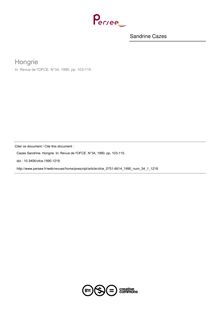 Hongrie - article ; n°1 ; vol.34, pg 103-115