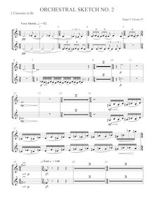 Partition clarinette 1/2 (B♭), Orchestral Sketch No.2, Girtain IV, Edgar