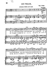 Partition I, Qui Tollis, Mass en E-flat major, E♭ major, Fiske, William Orville