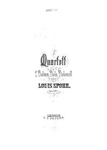 Partition viole de gambe, 2 corde quatuors, Spohr, Louis