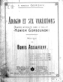 Partition Orchestral score, Konek Gorbunok, Asafyev, Boris