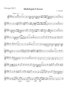 Partition trompette 2 (B?), Messiah, Handel, George Frideric