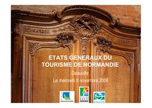ETATS GENERAUX DU TOURISME DE NORMANDIE